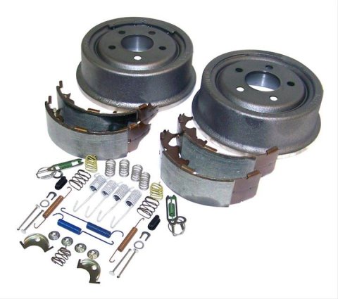 Crown Automotive Drum Brake Kits 52005350K-E Drums, Rear, 9.00 in. Diameter, Organic Shoes, Jeep, Kit