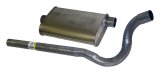 Crown Automotive Exhaust Kits J5362725 System, Muffler-back, Single, Steel, Natural, Passenger Side Exit, Jeep, Kit thumbnail 1