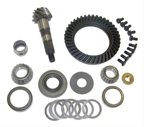 Crown Automotive Ring and Pinion Gear Installation Kit Combos 5073247AA Dana 30 4.10 Gears Gears, 4.10:1 Ratio, 26-spline, Standard Rotation, Kit, Front, 30, Jeep,