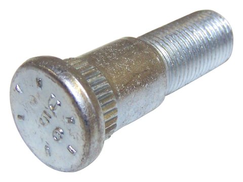 Crown Automotive Wheel Studs for 1984-1989 CHEROKEE, 1986-1989 COMANCHE, 1987-1989 WRANGLER - J3238138 Stud, Left or Right, Front, Silver, Metal,