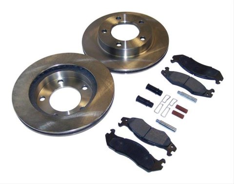 Crown Automotive Disc Brake Service Kits for 1981-1983 CJ5, 1981-1986 CJ7, 1981-1985 SCRAMBLER - 5363421RK Kit, Left & Right, Front, This Item Is Not Painted, MetalHardware Included & Use Existing Hardw