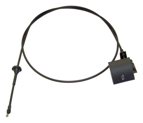 Crown Automotive Hood Release Cables 55135532AB Cable, Steel, Black, Plastic Handle, Jeep, Each