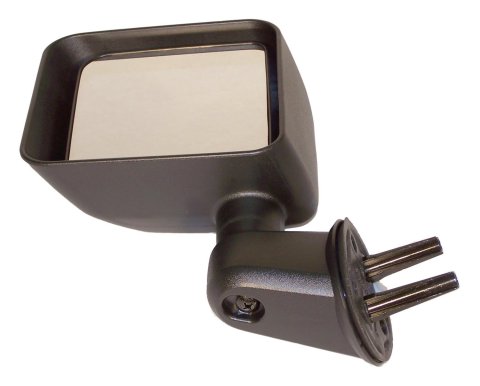 Crown Automotive Side View Mirrors 55077967AC Mirror, Replacement, Driver Side, Manual, Flat, Black Housing, Jeep, Each