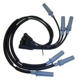 Crown Automotive Spark Plug Wire Sets 68017712AB Wires, Assembled, 7.00mm, Spiral Core, Black, Jeep, 3.8L, Set thumbnail 1