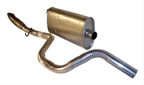 Crown Automotive Exhaust Kits 52101196 System, Muffler-back, Single, Steel, Natural, Side Exit, Jeep, Automatic, Kit