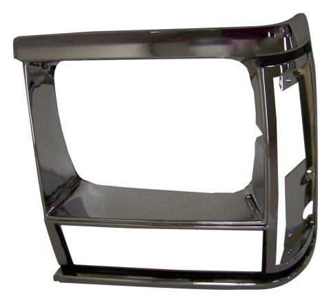 Crown Automotive Headlight Bezels for 1991-1996 CHEROKEE, 1991-1992 COMANCHE - 55034079 Light Bezel, Headlight, Plastic, Chrome/Black, Driver Side, Jeep, Each