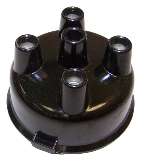 Crown Automotive Distributor Caps J0118343 Cap, Female/Socket, Clamp Down, Thermoplastic, Black, Jeep, Each