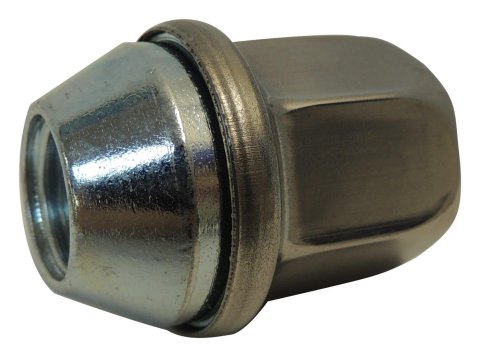Crown Automotive Lug Nuts 6509422AA Nut, Conical Seat, 14mm x 1.50 RH Thread Size, Stainless Steel, Natural, Dodge, Jeep, Each