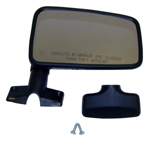 Crown Automotive Side View Mirrors 55016210 Mirror, Replacement, Passenger Side, Manual, Flat, Black Housing, Jeep, Each