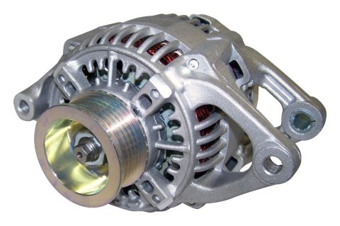 Crown Automotive Alternators for 2001-2002 DAKOTA, WRANGLER - 56028686AA Alternator, Nippondenso Case Style, 12 V, 117 amps, Internal Regulator, Serpentine Pulley, Dodge, Jeep, 2.5L