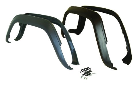 Crown Automotive Fender Flare Kits for 1984-1996 CHEROKEE - 5AGK Flares, Front and Rear, ABS Plastic, Flat Black, 2.00 in. Width, Jeep, Set of 4