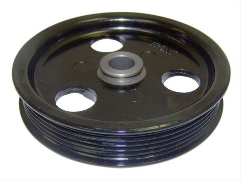 Crown Automotive Power Steering Pulleys 53010258AB Pulley, Saginaw, Serpentine, 6-groove, Plastic/Steel, Black, Dodge, Jeep, Each