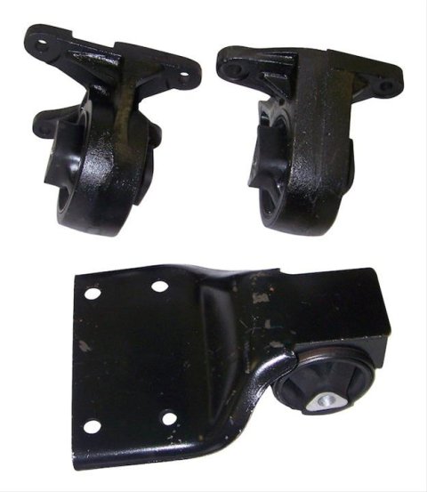 Crown Automotive Motor Mount Kits for 2002-2004 LIBERTY - 52059252K Mounts, Steel, Black, Transmission Mount, Jeep, 2.4L, Kit