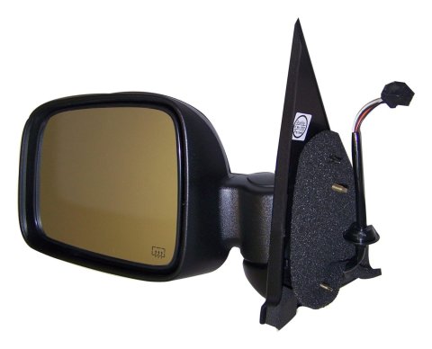Crown Automotive Side View Mirrors 55155843AI Mirror, Replacement, Driver Side, Electric, Flat, Heated, Black Housing, Jeep, Each