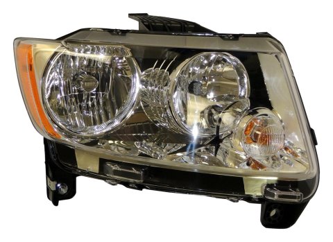 Crown Automotive Headlight Assemblies for 2011-2017 COMPASS - 68088868AA Assembly, Passenger Side, OEM Style, Amber/Clear Lens, Jeep, Each