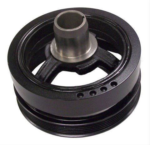 Crown Automotive Harmonic Balancers 53020689AB Balancer, Nodular Iron, Black, Internal Engine Balance, Chrysler, Dodge, Jeep, Mitsubishi, Ram, Each