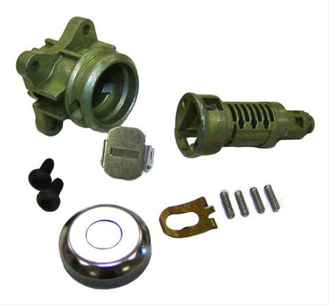 Crown Automotive Door Lock Cylinder Kits 5072294AA Cylinder, Chrome, Jeep, Each