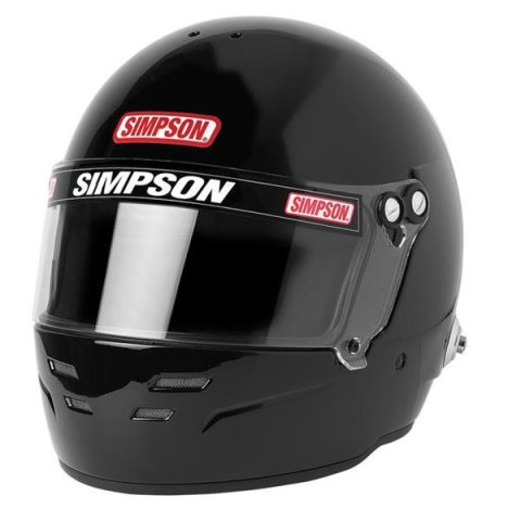 Simpson Viper Racing Helmets 7100018 Helmet, Series, Full Face, Black, Matte Finish, Snell SA2020, Small, Each