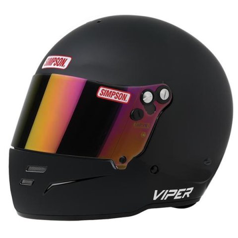 Simpson Viper Racing Helmets 7100028 Helmet, Series, Full Face, Black, Matte Finish, Snell SA2020, Medium, Each thumbnail 1