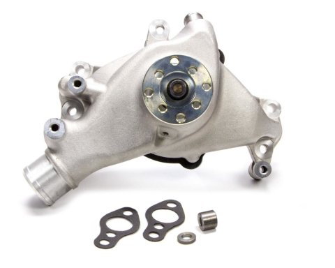 Tuff Stuff Performance Supercool Water Pumps 1448NC Pump, Mechanical, High-Volume, Aluminum, Smoothie, Natural, Chevy, Small Block, Long Pump, Each thumbnail 1