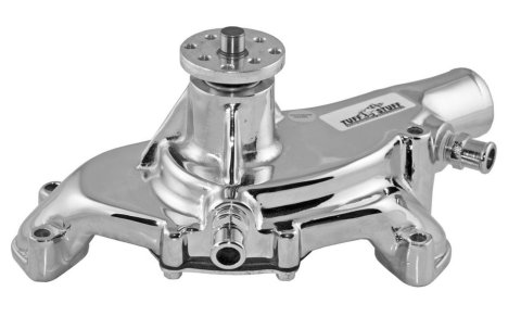 Tuff Stuff Performance Supercool Water Pumps 1495ABREV Pump, Mechanical, High-Volume, Counterclockwise, Aluminum, Polished, Chevy, Short Pump, Each thumbnail 1