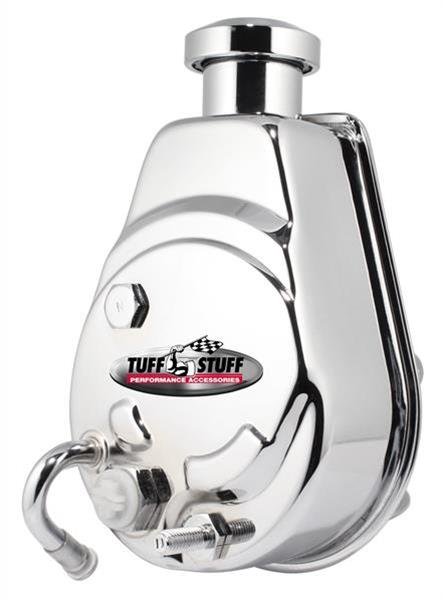 Tuff Stuff Performance Power Steering Pumps 6174A Pump, Saginaw, Attached Reservoir, Keyway Pulley Style, Chrome, Each thumbnail 1