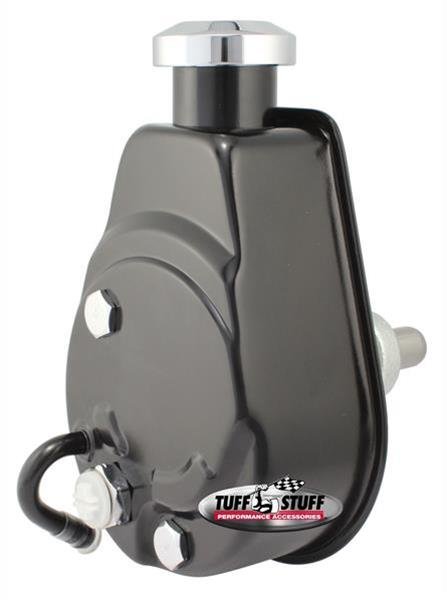 Tuff Stuff Performance Power Steering Pumps 6189B Pump, Saginaw, Small Block, Black, Integral Reservoir, Black, Press-Fit, Hose Barb, Female Threads, Each thumbnail 1