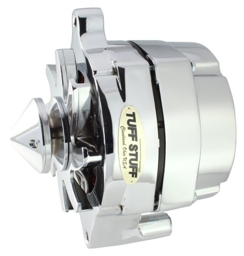 Tuff Stuff Performance Silver Bullet Alternators 7068BBULL Alternator, Polished, 100 Amp, 1-wire, V-Belt, Ford, Mercury, Each thumbnail 5