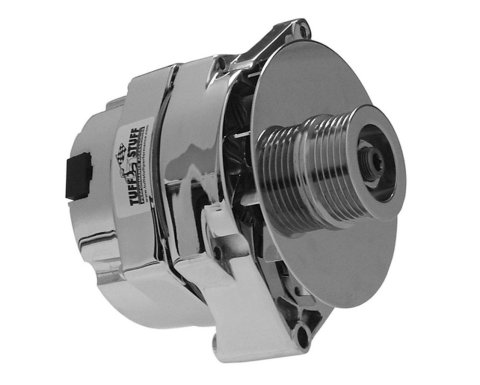 Tuff Stuff Performance High-Amp Output Alternators 7127NK6G Alternator, One-Wire, GM 10si Case Style, 12 V, 140 amps, Chrome, Serpentine Pulley, Buick, Chevy, Pontiac thumbnail 1