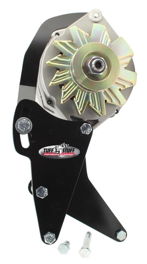 Tuff Stuff Performance Alternator Brackets 7669B Bracket for Chevy BBC Short Water Pump Stealth Black Powder Coated thumbnail 4