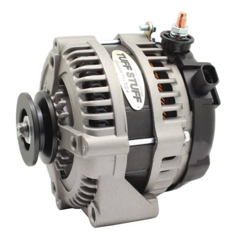 Tuff Stuff Performance MAX AMP Output Factory Cast-Plus Alternators 8320FC1G1W Alternator, 225 AMP, 1-Groove, 1-Wire, Natural, V-Belt Pulley, Left Offset, Each thumbnail 3