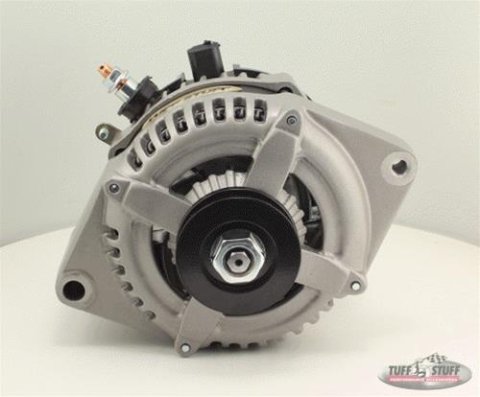 Tuff Stuff Performance MAX AMP Output Factory Cast-Plus Alternators 8441FC1G1W Alternator, Internal Regulator, 225 Amp, One Wire, V-Belt Pulley, Cast Plus Finish, Ford, Each thumbnail 1