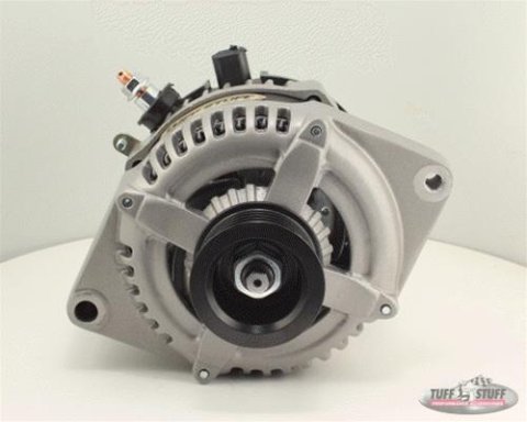Tuff Stuff Performance MAX AMP Output Factory Cast-Plus Alternators 8441FC6G1W Alternator, Internal Regulator, 225 Amp, One Wire, Serpentine Pulley, Cast Plus Finish, Ford, Each thumbnail 1
