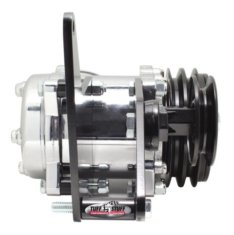 Tuff Stuff Performance Air Conditioner Brackets 8495B A/C Compressor Bracket for Sanden SD508 W/ BBC Short Water Pump Black Powder Coated thumbnail 1