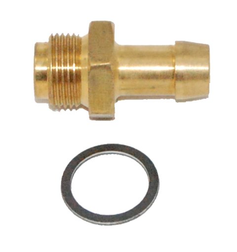 AED Fuel Bowl Fittings 5426 Fitting, Carburetor Inlet, 9/16-24 in. Hose Barb, 3/8 in., Brass, Each thumbnail 3