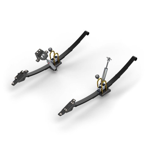 Detroit Speed Rear 2 Kits for 1982-2003 S10, 1982-1990 S15, 1991-2003 SONOMA - 041654DS Suspension Package, 5 in. Drop, Double Adjustable, Monotube, Black Leaf Spring, Lowering Block, Chevrolet, GMC, Kit