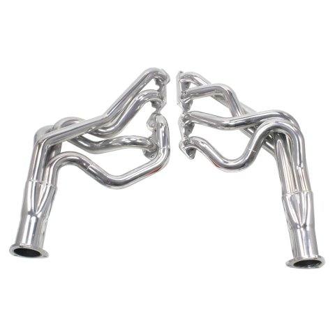 Doug's Headers D320 Headers, Long Tube, Steel, Silver Ceramic Coated, Chevy, Pair thumbnail 2