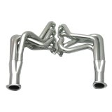 Doug's Headers D332 Headers, Long Tube, Steel, Silver Ceramic Coated, Chevy, Pontiac, Pair thumbnail 1