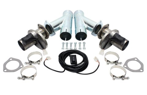 Doug's Headers Electric 2.5 Inch Exhaust Cutouts Kit DEC250AK Cutouts, Electric, Bolt-On, Stainless Steel, Natural, 2.500 in. Diameter, thumbnail 1