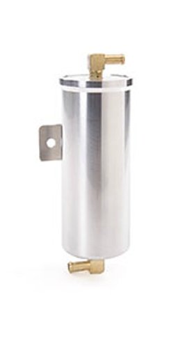 Be Cool Catch Cans 70003 Overflow Tank, 1 Pint, Round, Aluminum, Natural, 3/8 in. Hose Barb Inlet/Outlet, Universal, Each thumbnail 2