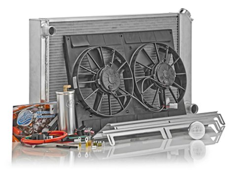 Be Cool Factory Fit Modules for 1967-1969 CAMARO, FIREBIRD - 80168 Power Cooling Modules, Exact Fit, Aluminum, Natural, Chevy, Pontiac, Big Block, Kit thumbnail 1