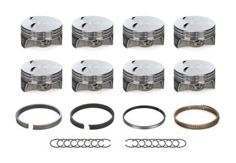 Diamond Pistons Race Series 21563-RS-8 LS2K - 2000HP Rated - 2618 Material - Inboard Design - Coated Skirts - Includes H13 Pins and AP Rings thumbnail 2