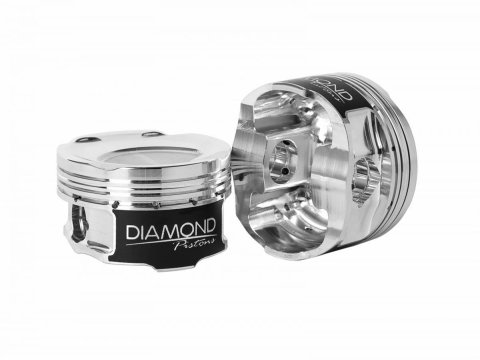 Diamond Pistons Sport Compact Series 36045-4 - 800HP Rated - 2618 Material - Coated Skirts - Includes Pins and Rings