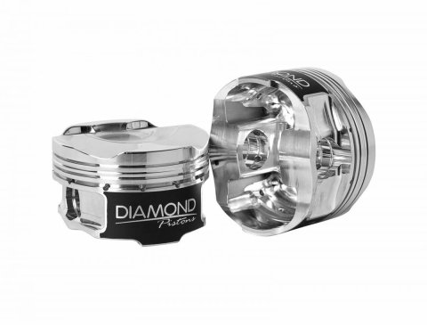 Diamond Pistons Sport Compact Series 36046-4 - 800HP Rated - 2618 Material - Coated Skirts - Includes Pins and Rings