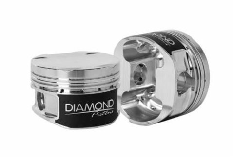Diamond Pistons Sport Compact Series 38001-4 - 1000HP Rated - 2618 Material - Coated Skirts - Includes Pins and Rings