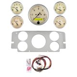 AutoMeter Antique Beige 57-60 Ford Truck Billet Panel/Gauge Kit - 3-1/8in. (x1) & 2-1/16in. (x4) thumbnail 1