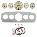 AutoMeter Antique Beige 65-66 Ford Truck Billet Panel/Gauge Kit - 3-1/8in. (x1) & 2-1/16in. (x4) thumbnail 1