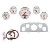 AutoMeter Arctic White 1959 Ford Galaxie Billet Panel/Gauge Kit - 3-1/8in. (x1) & 2-1/16in. (x4) thumbnail 1