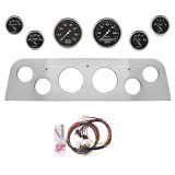 AutoMeter Old Tyme Black 60-61 GMC Truck Billet Panel/Gauge Kit - 3-1/8in. (x2) & 2-1/16in. (x4) thumbnail 1