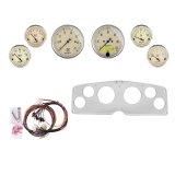 AutoMeter Antique Beige 54-55 GMC Truck Billet Panel/Gauge Kit - 3-1/8in. (x2) & 2-1/16in. (x4) thumbnail 1